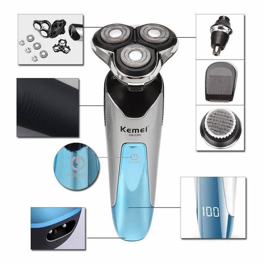 ماشین سه تیغ و اصلاح کیمی مدل KM:5390 اصلی